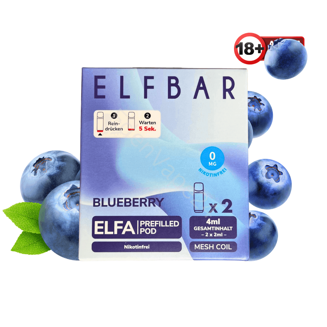 Elfbar ELFA - Blueberry Pods - Nikotinfrei - EdenVape24